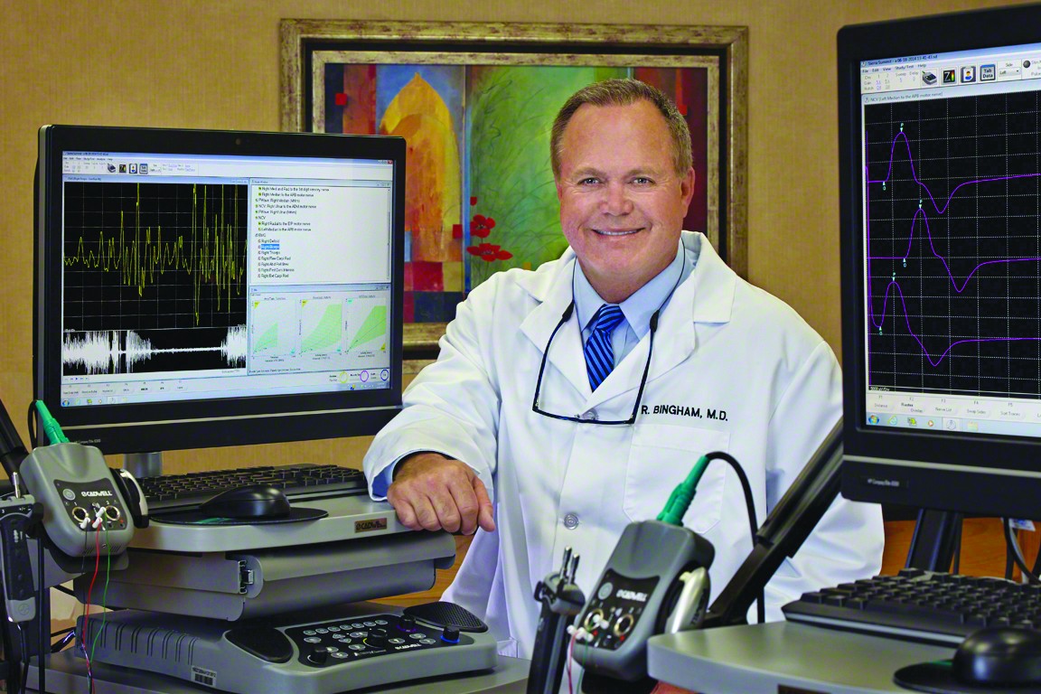 Dr. Ron Bingham diagnoses nerve and muscle conditions at his clinic.